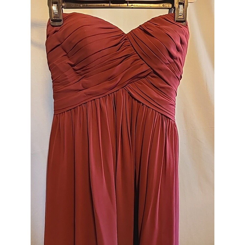 Bill Levkoff Wine Woman’s Formal Bridesmaid Dress Size 4 Perfect Full Length